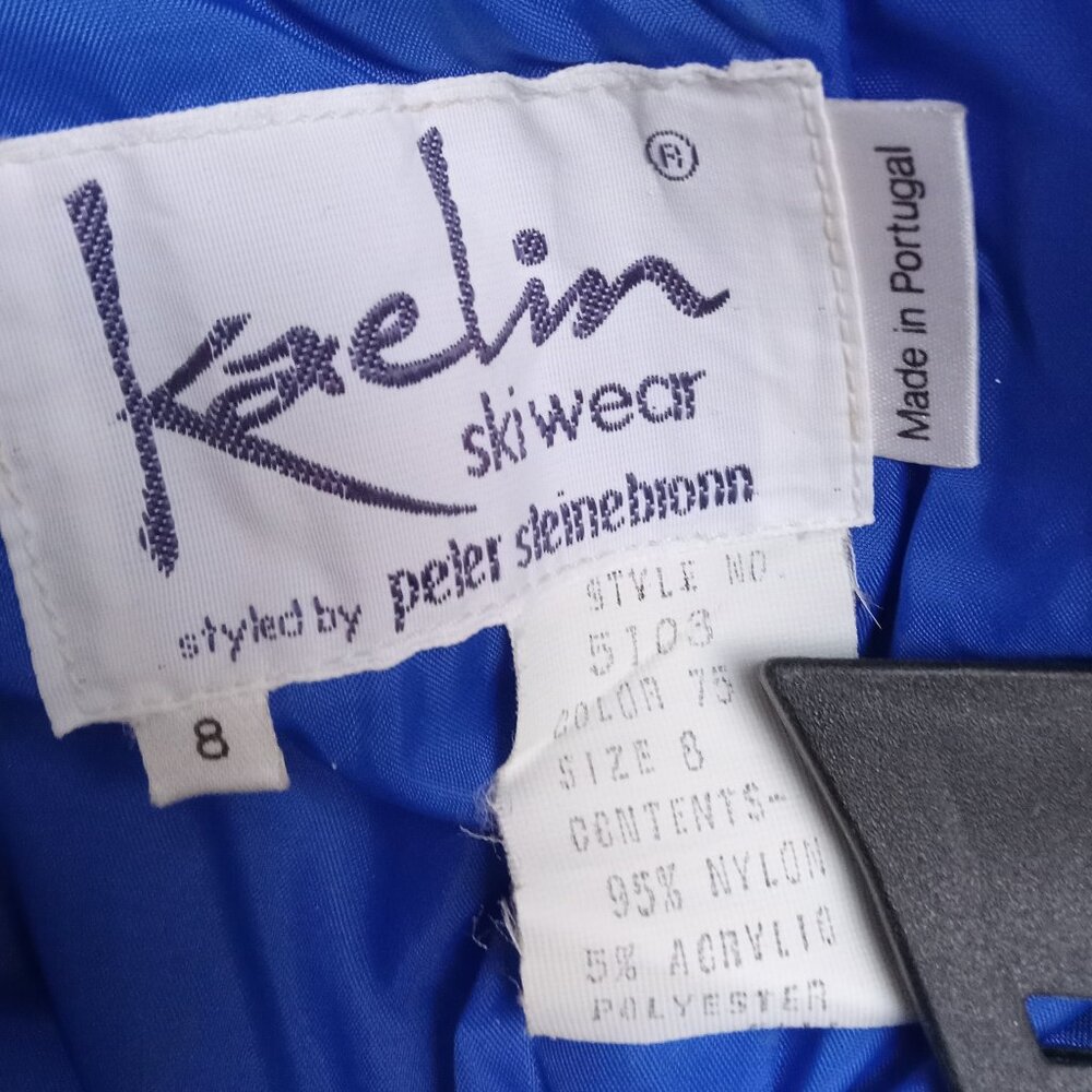 Vintage Kaelin Ski Snow Pants Womens 8 Blue Insulated Snowboard Winter